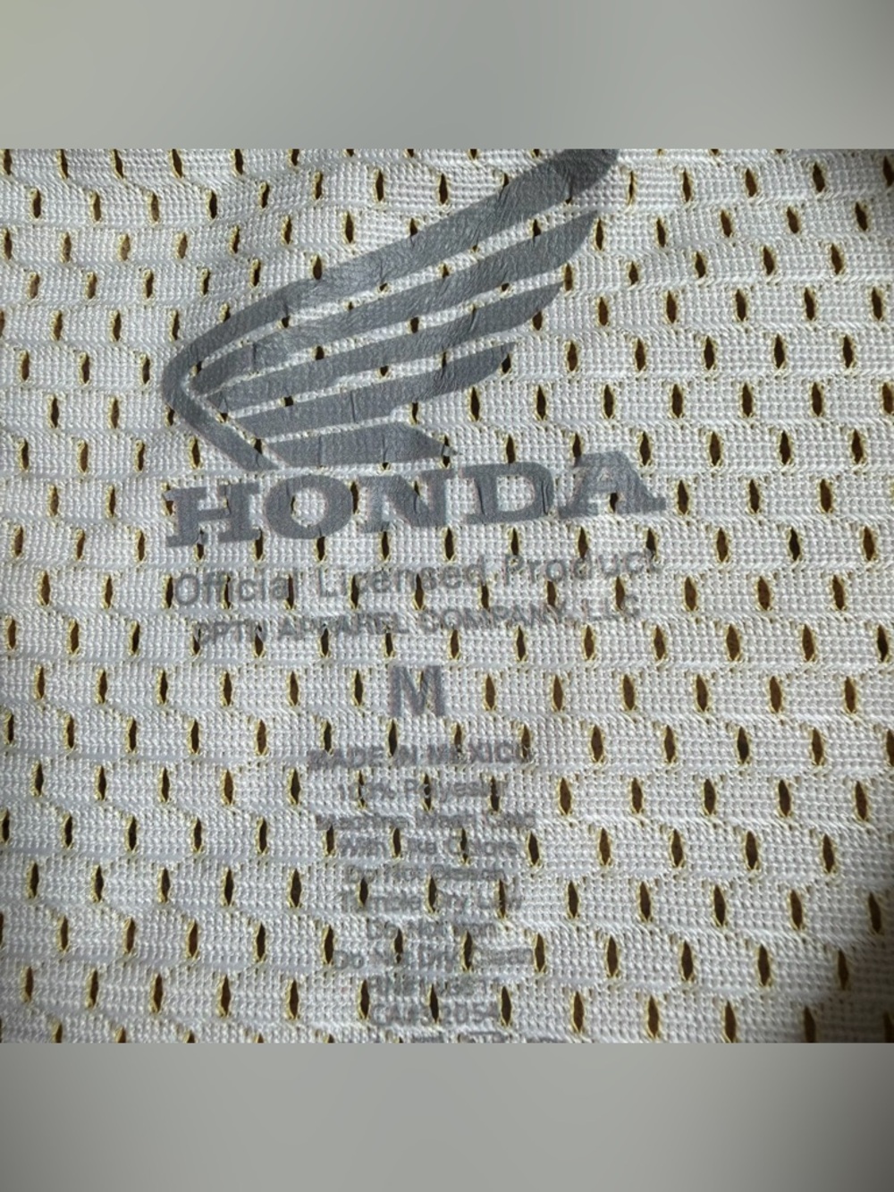 Honda Men’s Retro Mesh Racing Jersey Classic Logo Sz M Golden Long Sleeve GUC - Picture 2 of 8